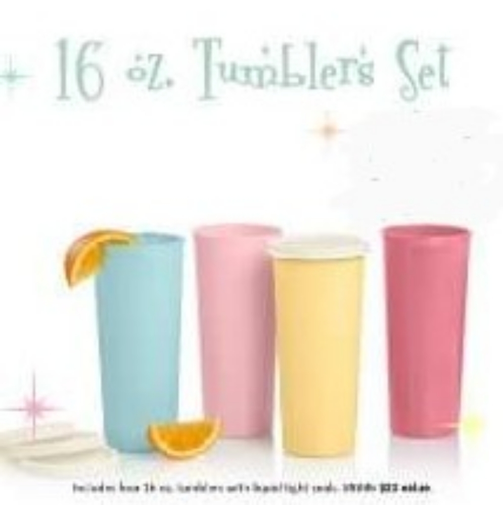 Tupperware Vintage Edition Tumblers 16 oz.$20 & $4.99 s/h closet Clear out